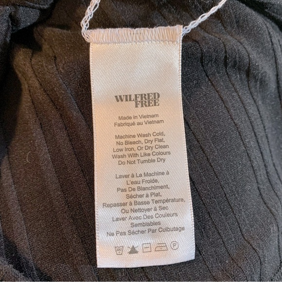 Wilfred Black Long Sleeved Ribbed Shirt Women’s Size Medium - Picture 7 of 7